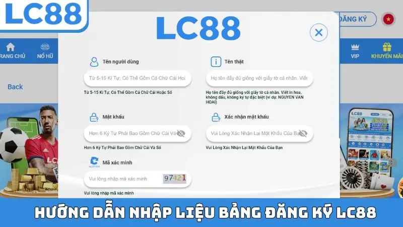 Hướng dẫn nhập liệu bảng đăng ký LC88
