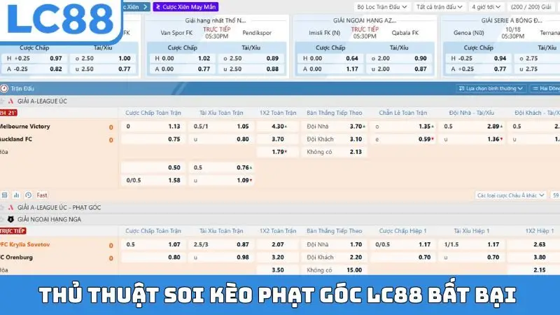 Thủ thuật soi kèo phạt góc LC88 bất bại